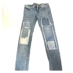 Free People Patch Jeans, Size 25